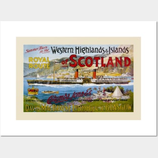 Vintage Travel Poster - Scotland by Steamship Posters and Art